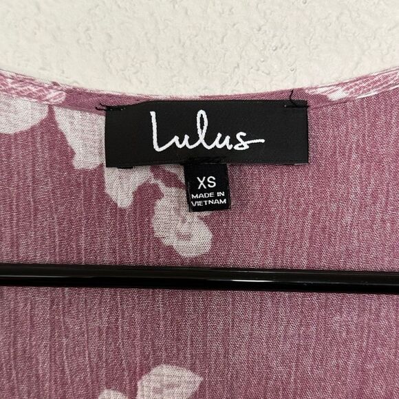 Lulus Heart of Marigold Lavender Floral Print Wrap Maxi Dress Women’s Size XS - Picture 5 of 8